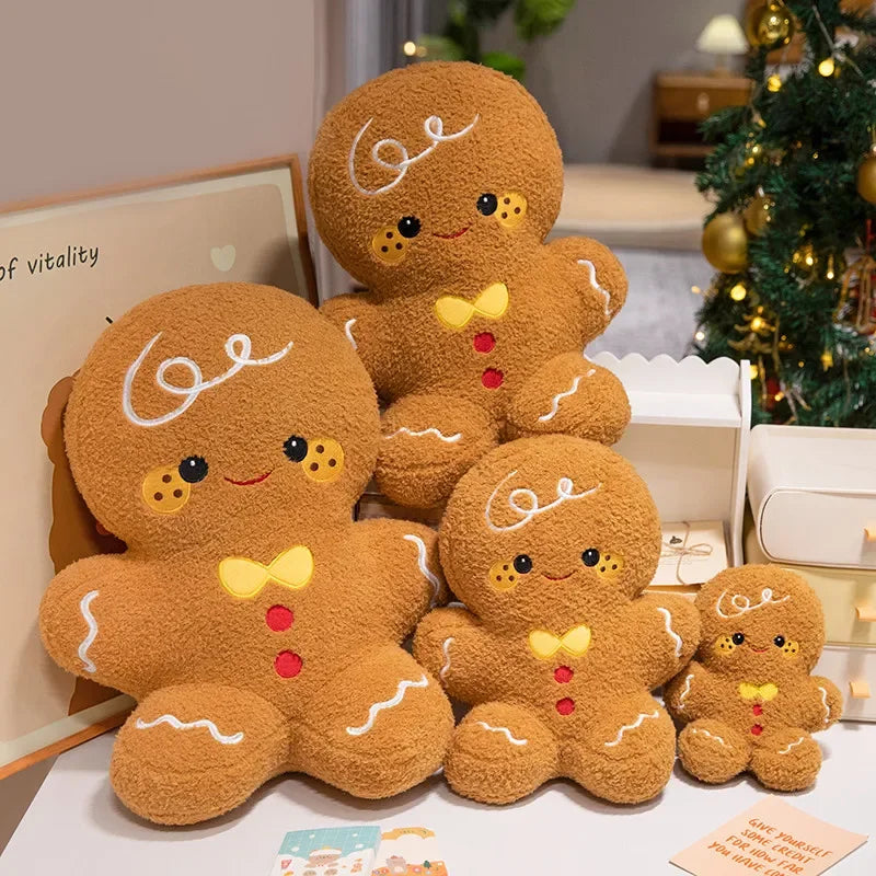 Charming Christmas Plush Toy Collection: Santa Claus, Christmas Tree, Gingerbread Man, Reindeer, Snowman, and Grandma Doll Gifts