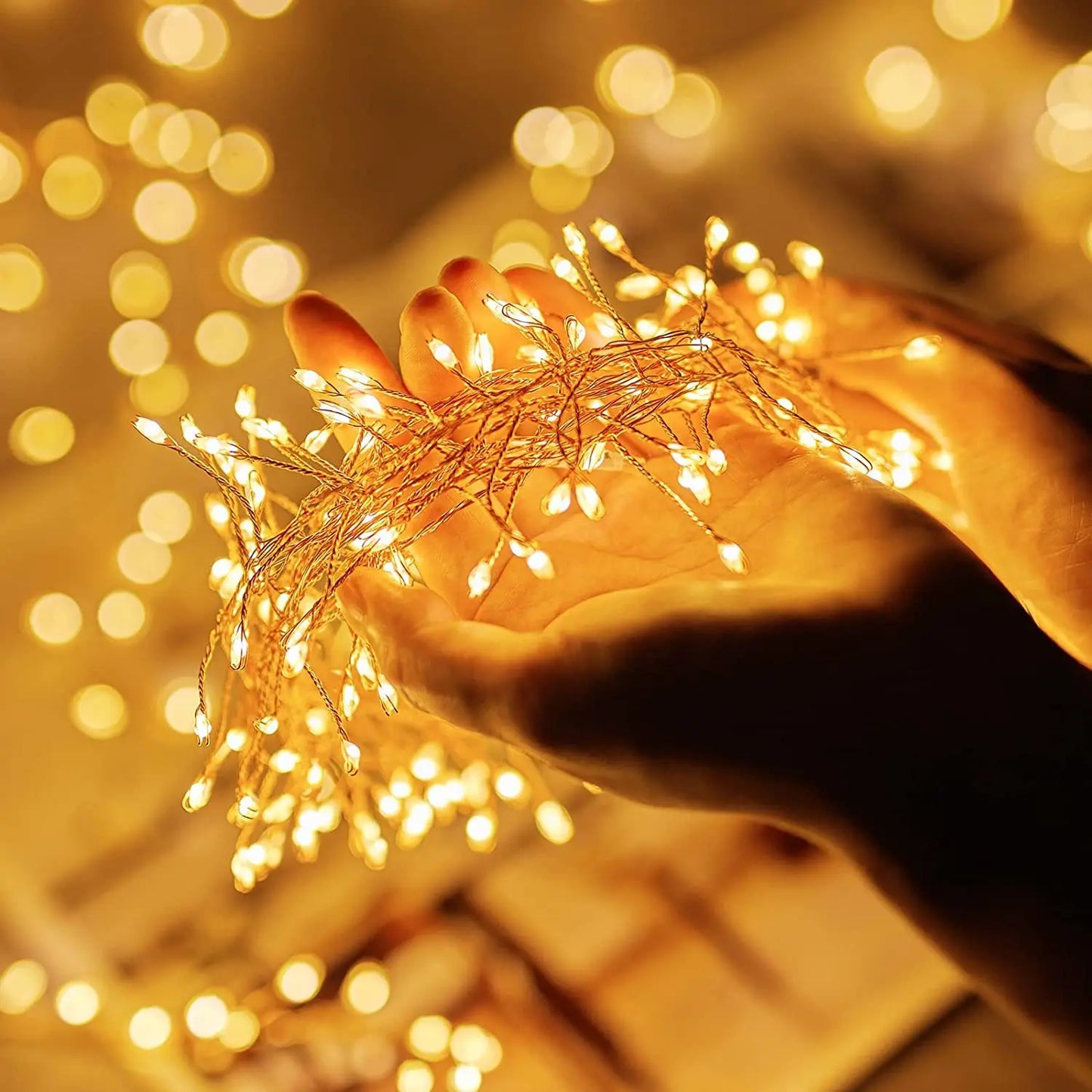 USB-Powered LED Firecracker String Lights with Remote Control for Wedding, Party, Garden, and Christmas Decor - Available in 3M, 6M, and 9M Lengths